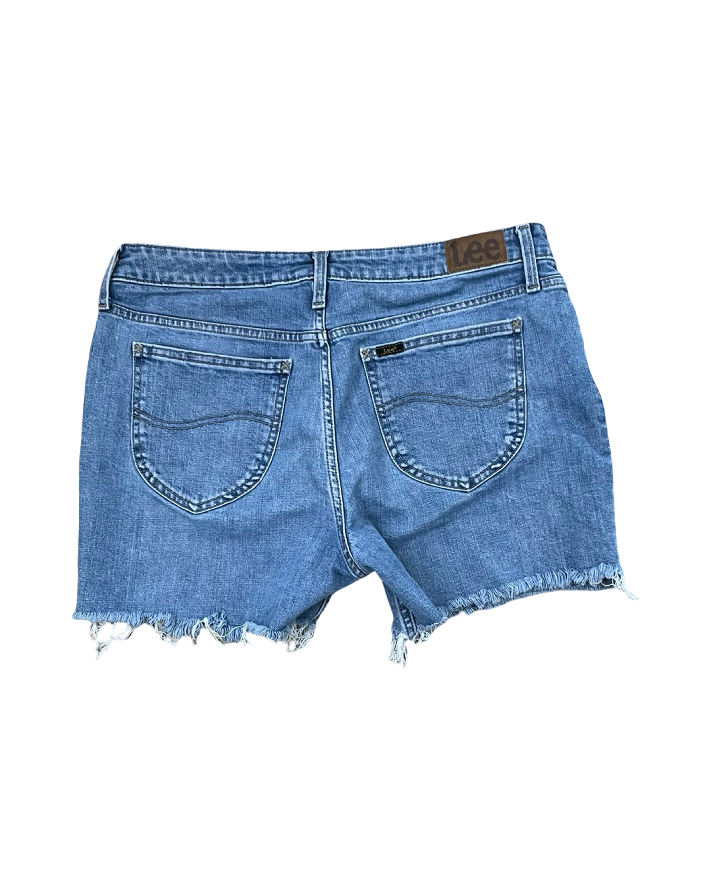 Shorts By Lee In Blue Denim, Size:14