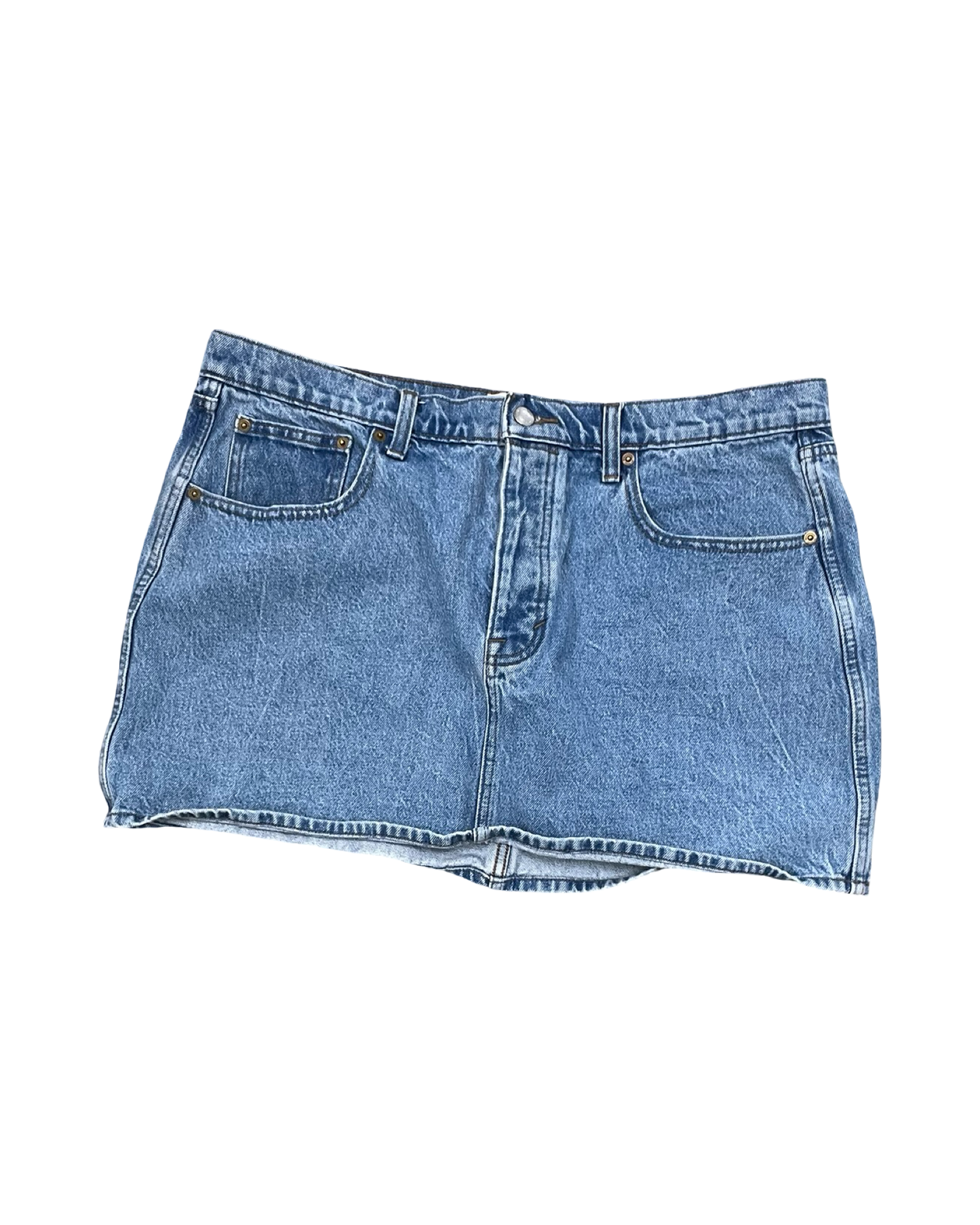 Skirt Mini & Short By Universal Thread In Blue Denim, Size:16