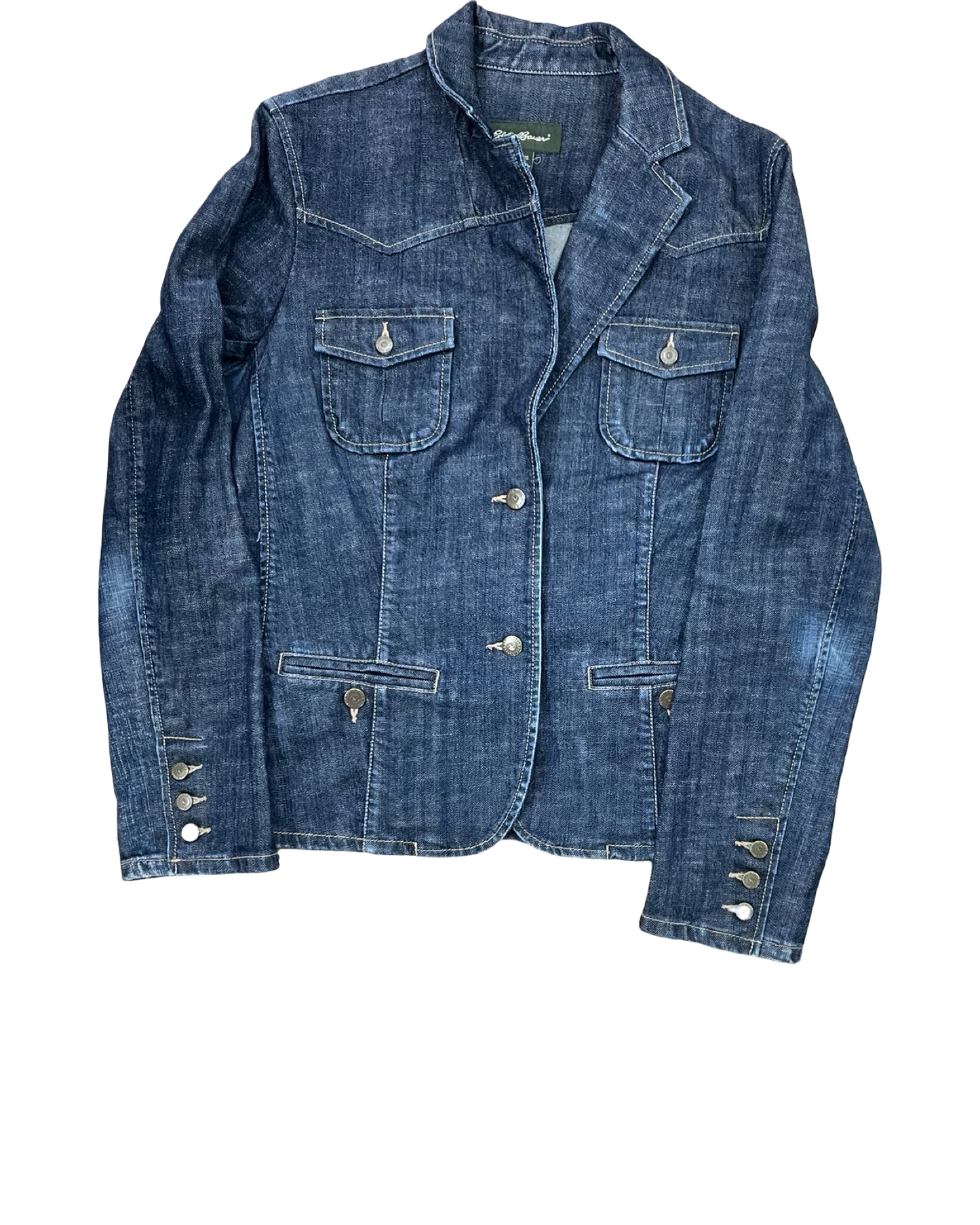 Jacket Denim By Eddie Bauer In Blue Denim, Size:L