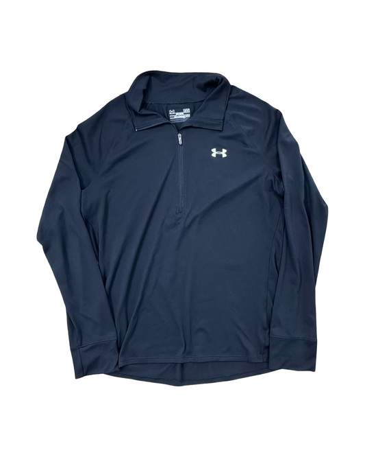 Athletic Top Ls Collar By Under Armour In Black, Size:L