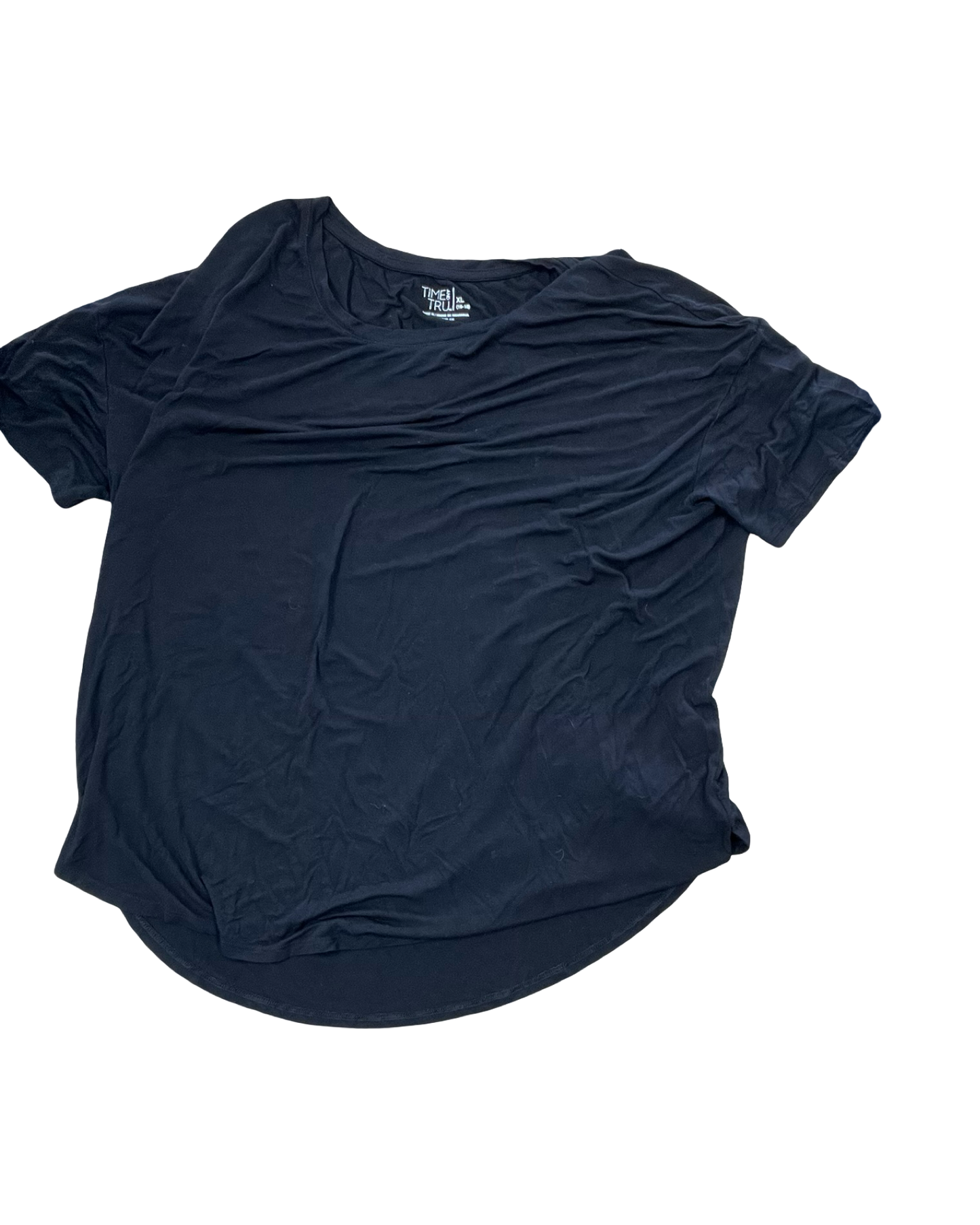Top Ss By Time And Tru In Black, Size:Xl