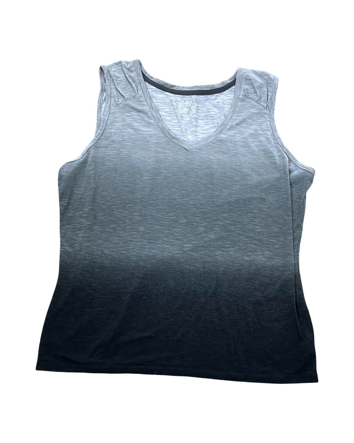 Top Sleeveless By Made For Life In Grey, Size:1X