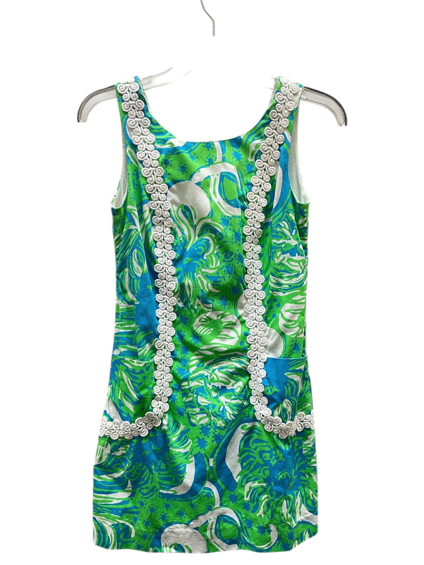 Dress Designer By Lilly Pulitzer In Blue & Green, Size:2
