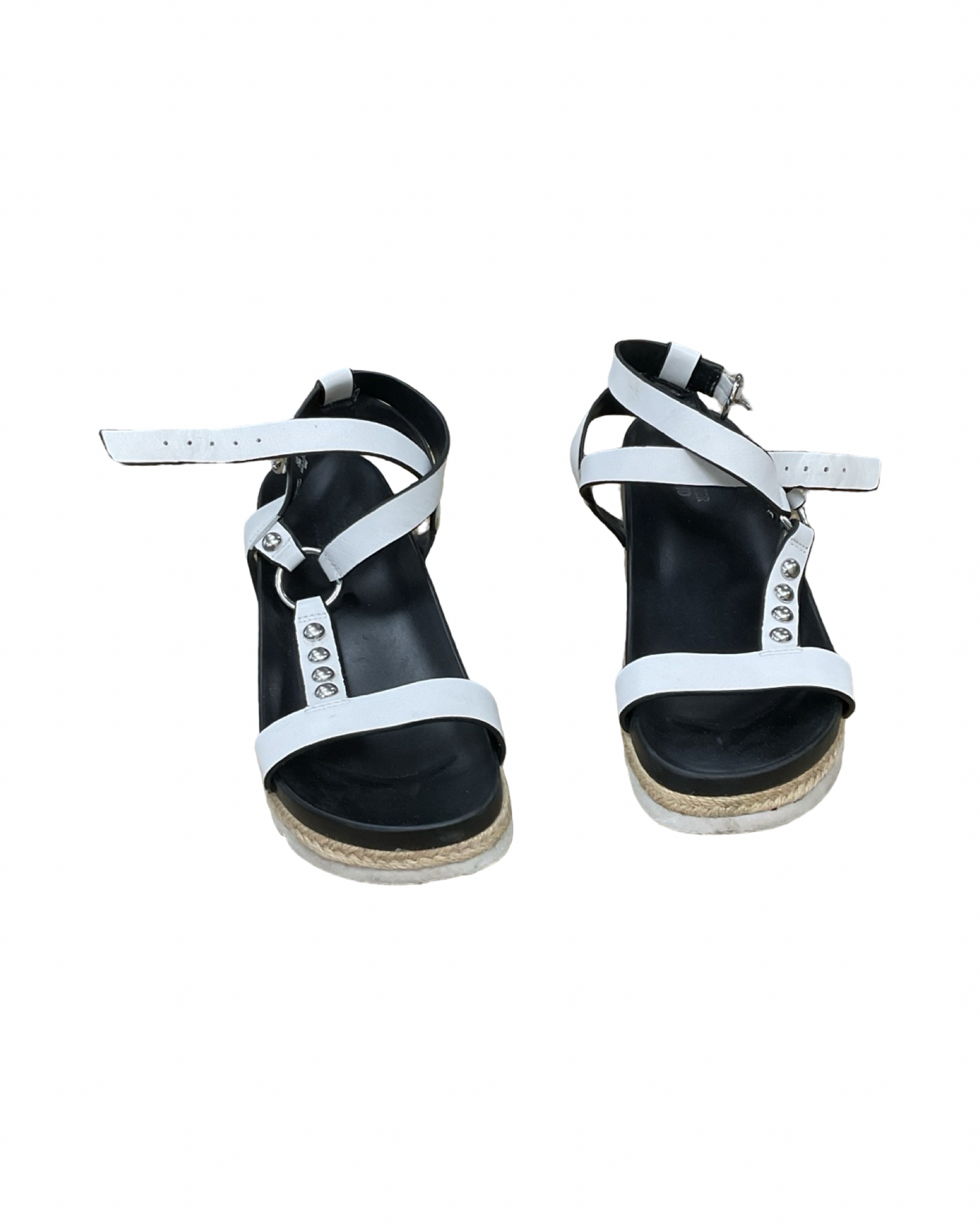 Sandals Flats By Bleecker & Bond In White, Size:7.5