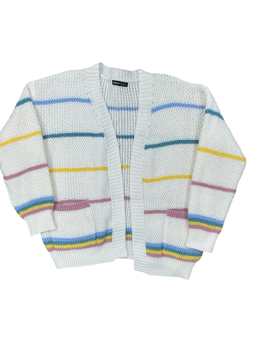 Cardigan By Shein In White, Size:M