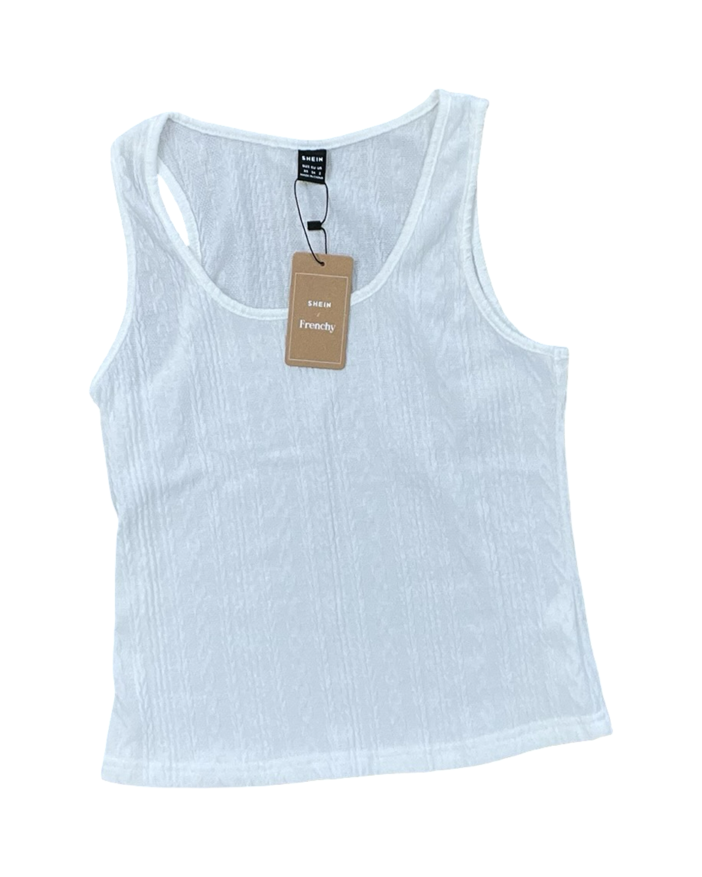 Top Sleeveless By Shein In White, Size:Xs