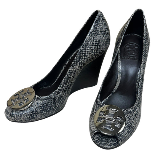 Shoes Designer By Tory Burch In Snakeskin Print, Size:7.5