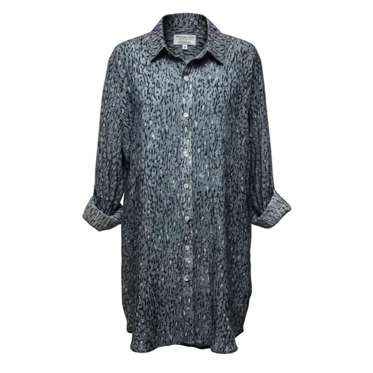 Printed Girlfriend Dress By Emily Phillips In Blue, Size: S