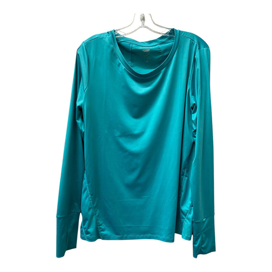 Athletic Top Ls Collar By Cme In Green, Size:Xl