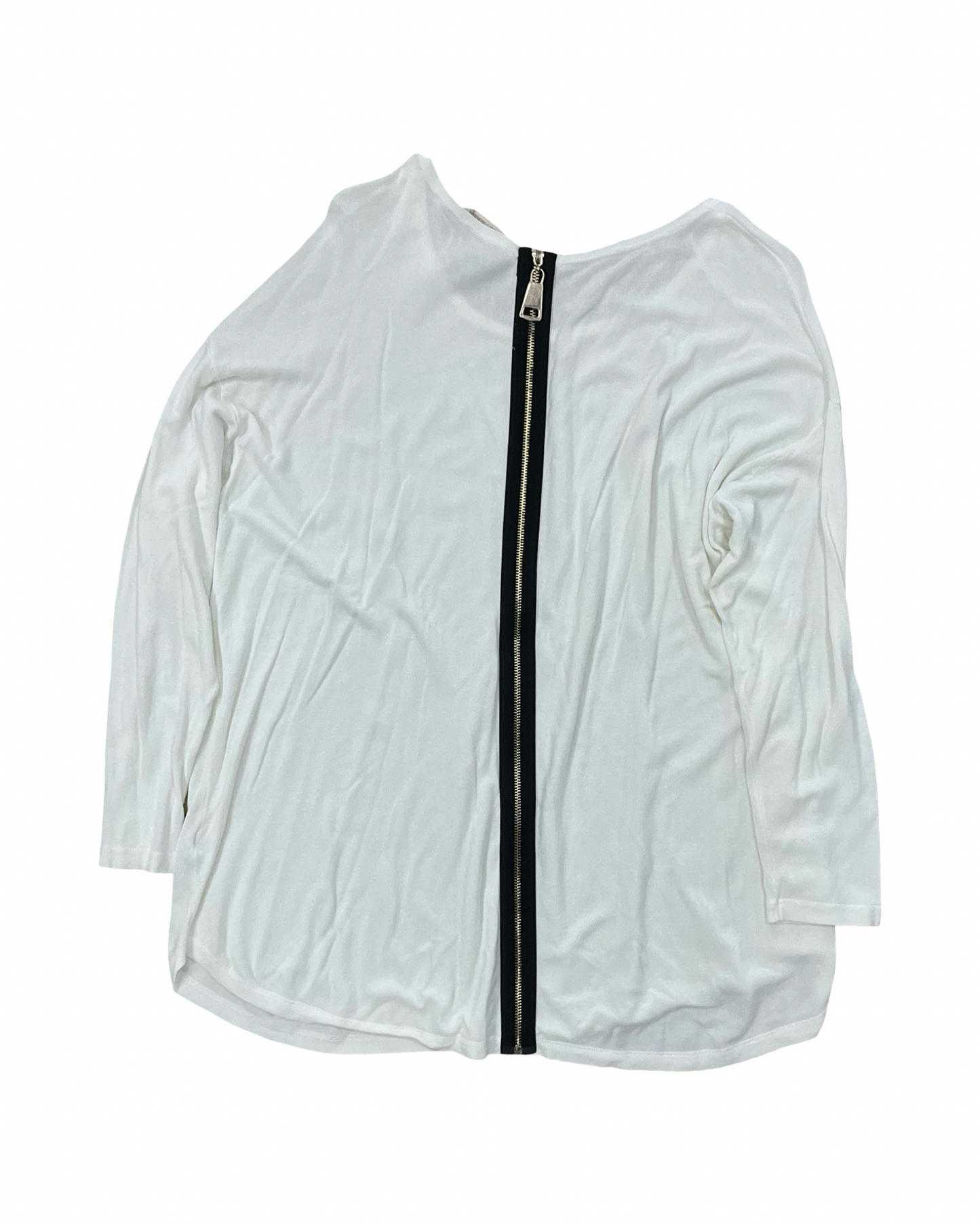 Top 3/4 Sleeve By Soft Surroundings In Cream, Size:1X