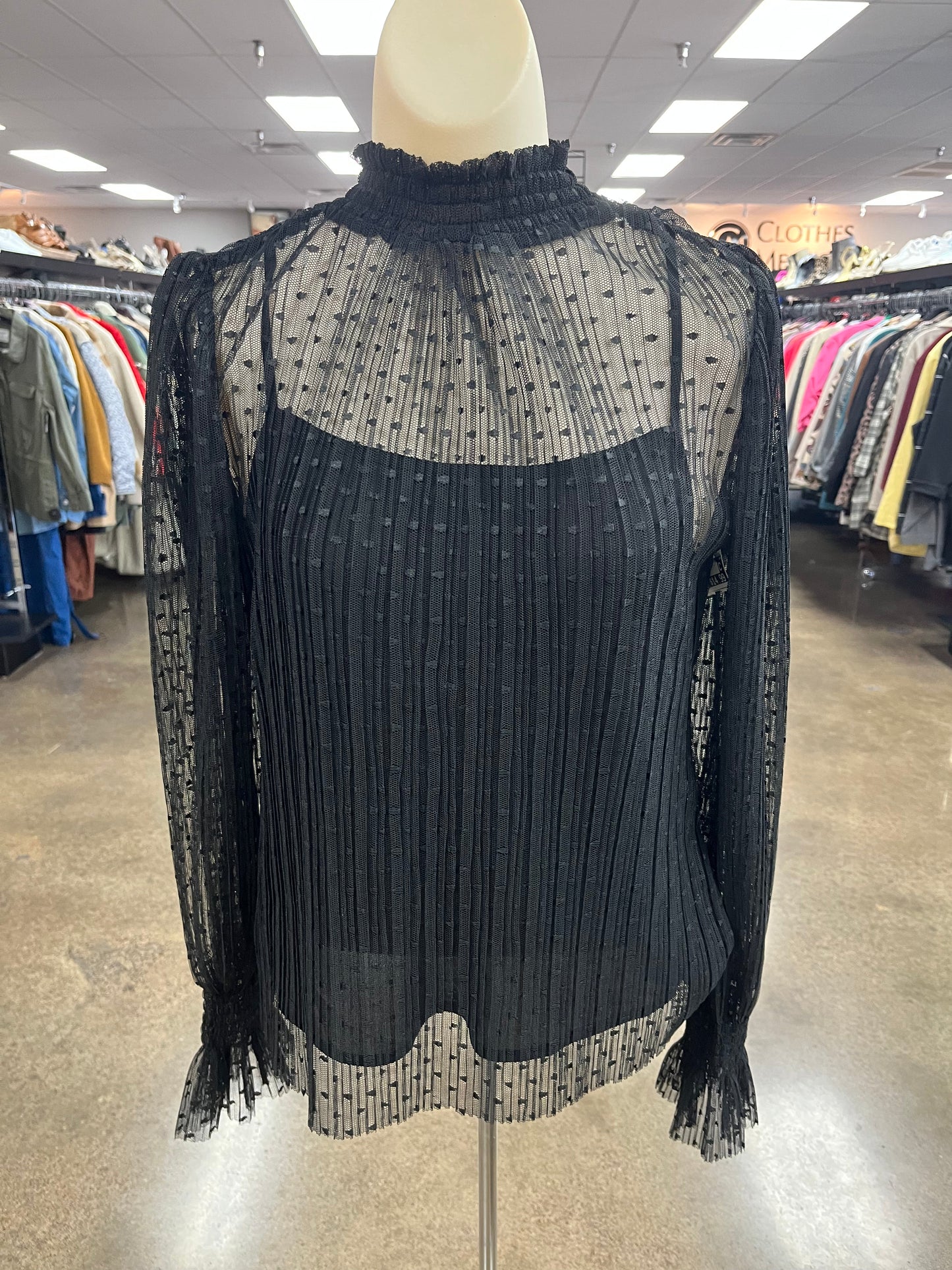 Top Ls By 1.State In Black, Size:S