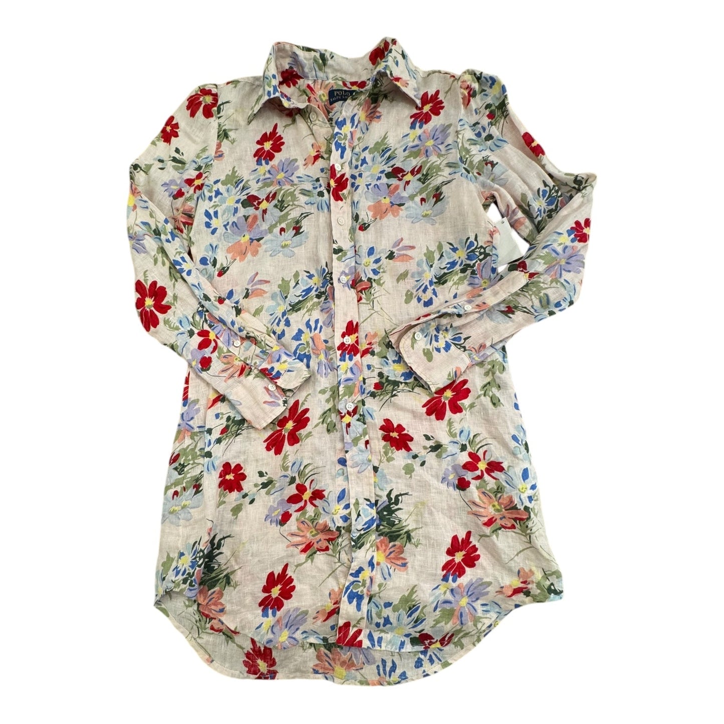 Top Ls By Polo Ralph Lauren In Floral Print, Size:0