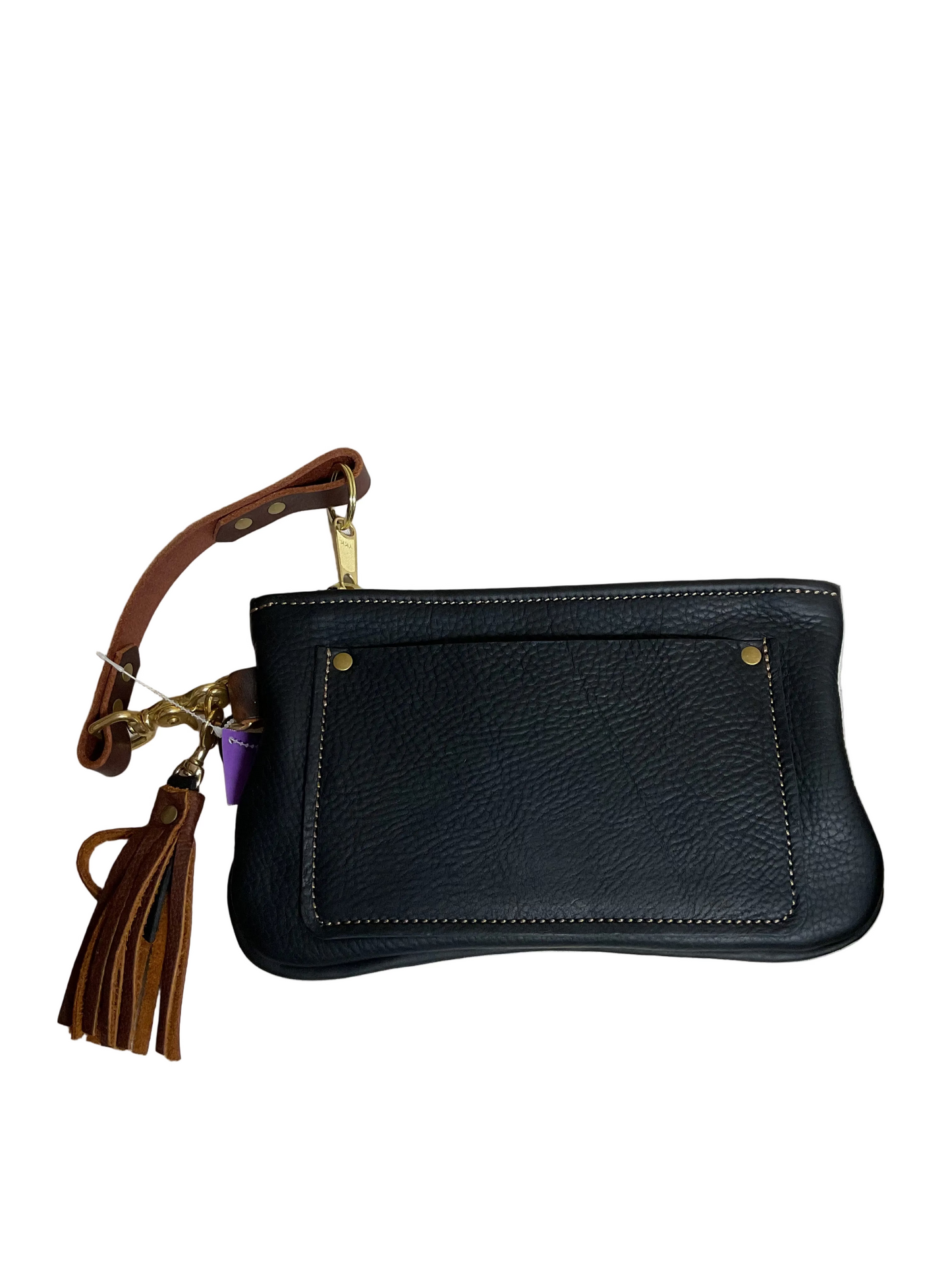 Wristlet Leather By Cmb In Brown, Size:Large