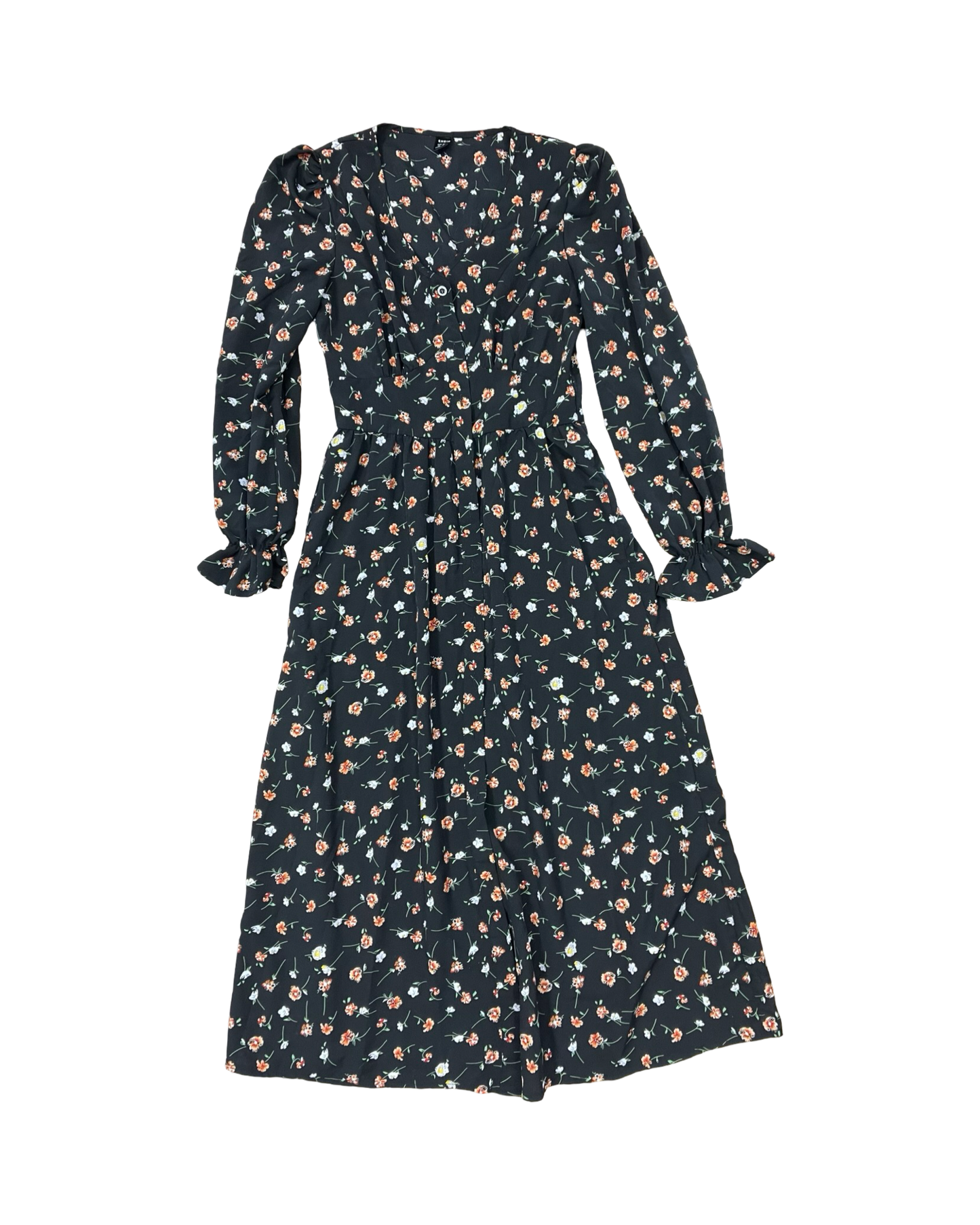 Dress Casual Midi By Shein In Black, Size:Xs