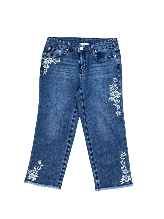 Jeans Cropped By Christopher And Banks In Blue Denim, Size:4