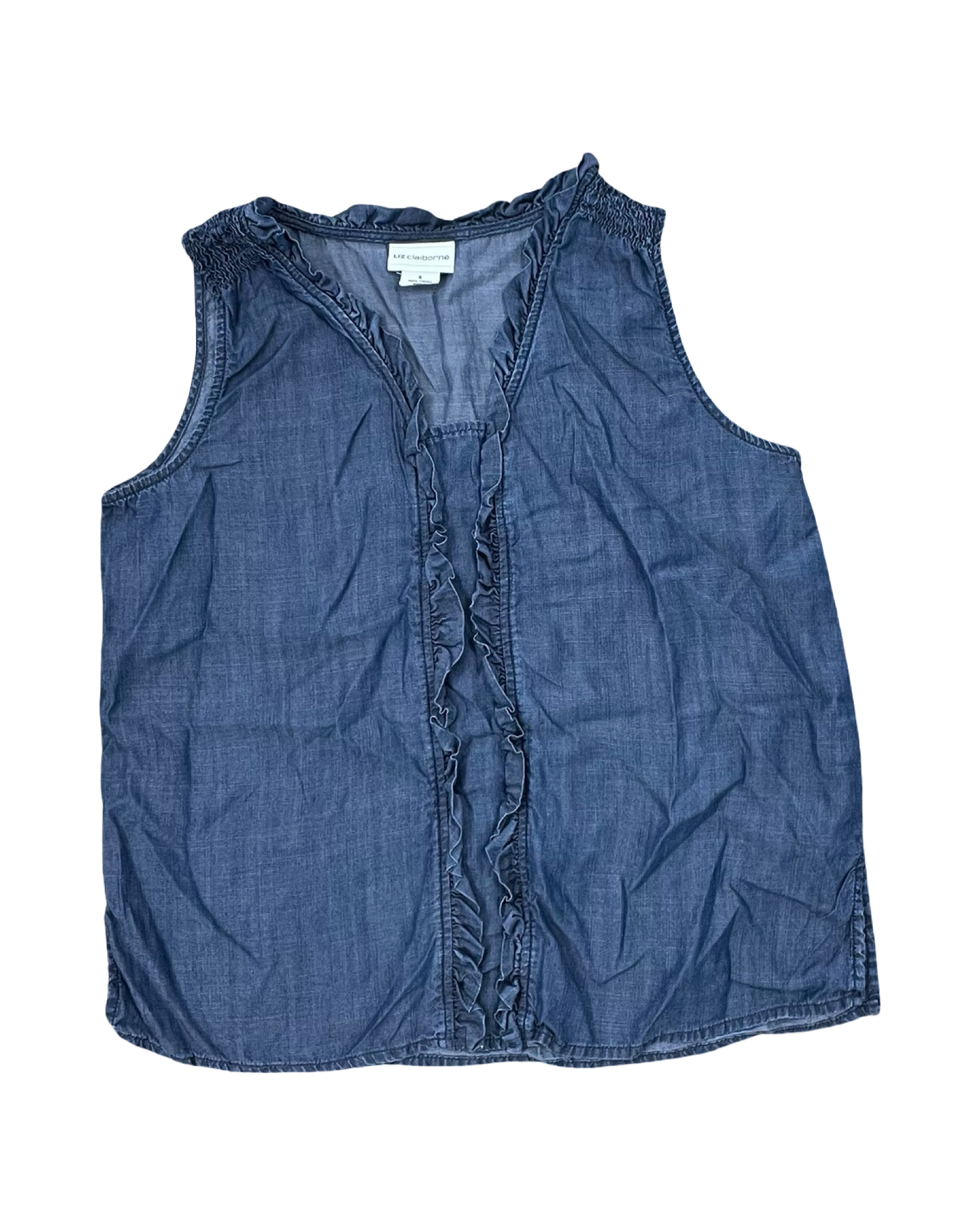 Top Sleeveless By Liz Claiborne In Blue, Size:S