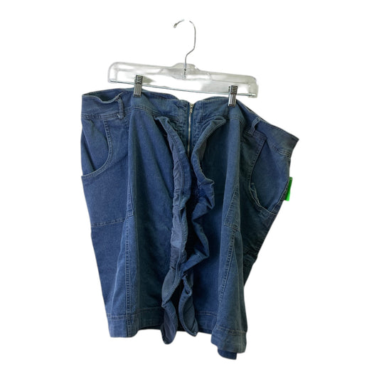 Skirt Mini & Short By Ashley Stewart In Blue Denim, Size:26