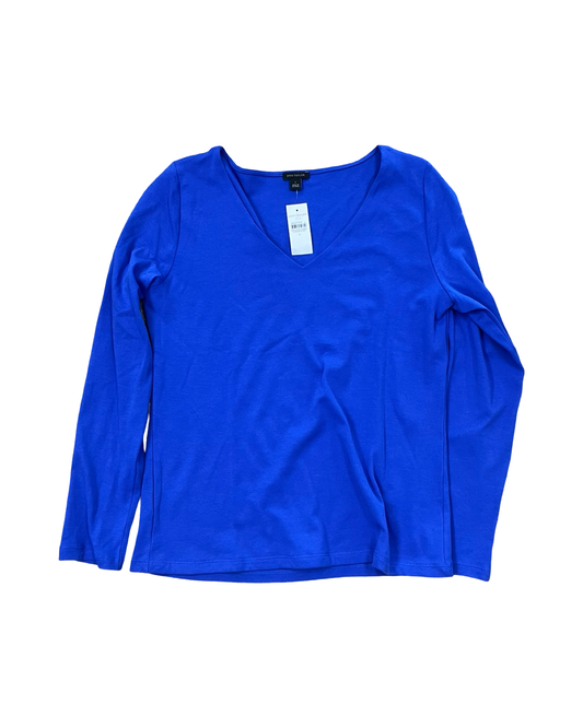 Top Ls Basic By Ann Taylor In Blue, Size:L