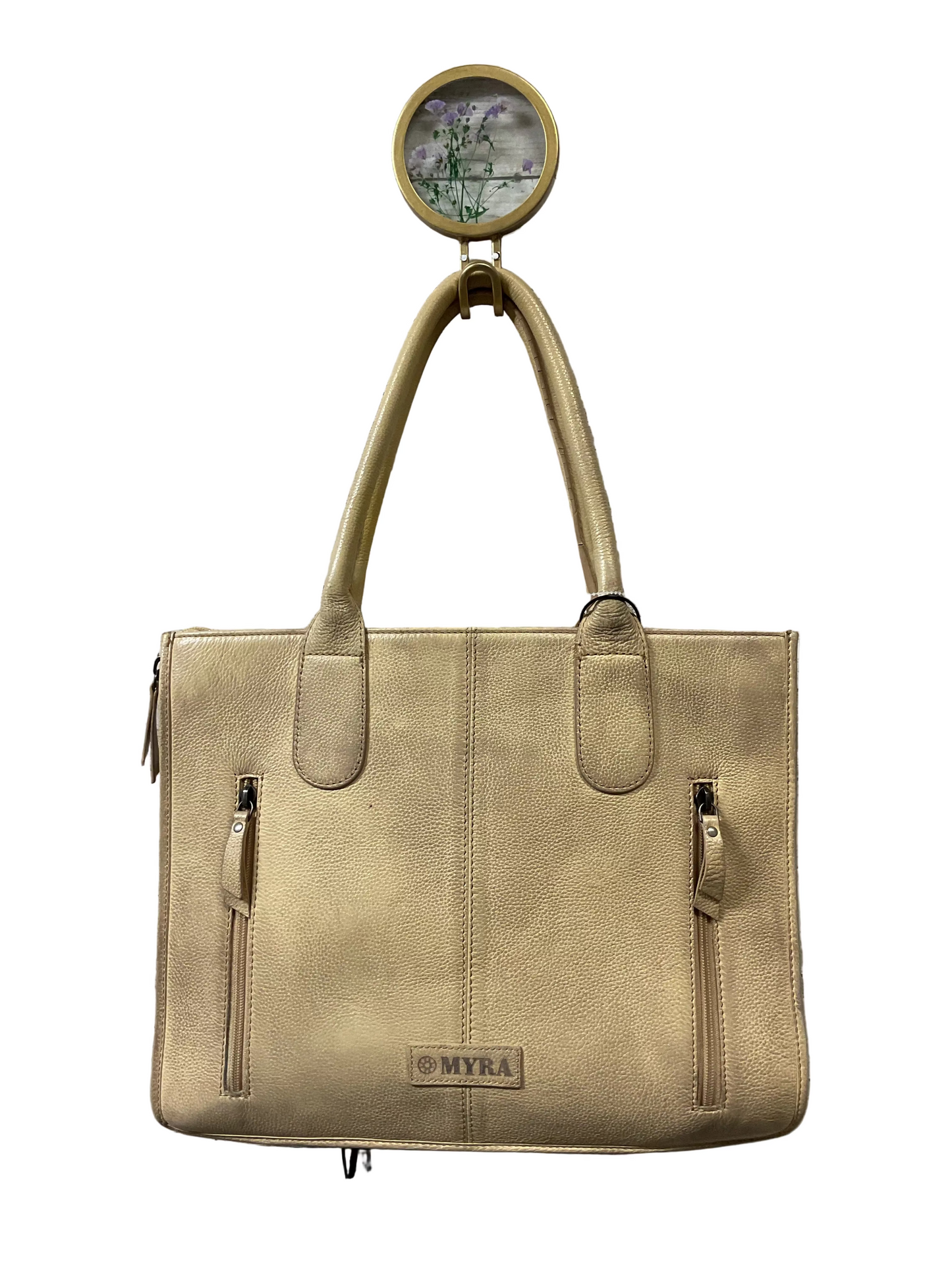 Handbag By Myra In Tan, Size:Large