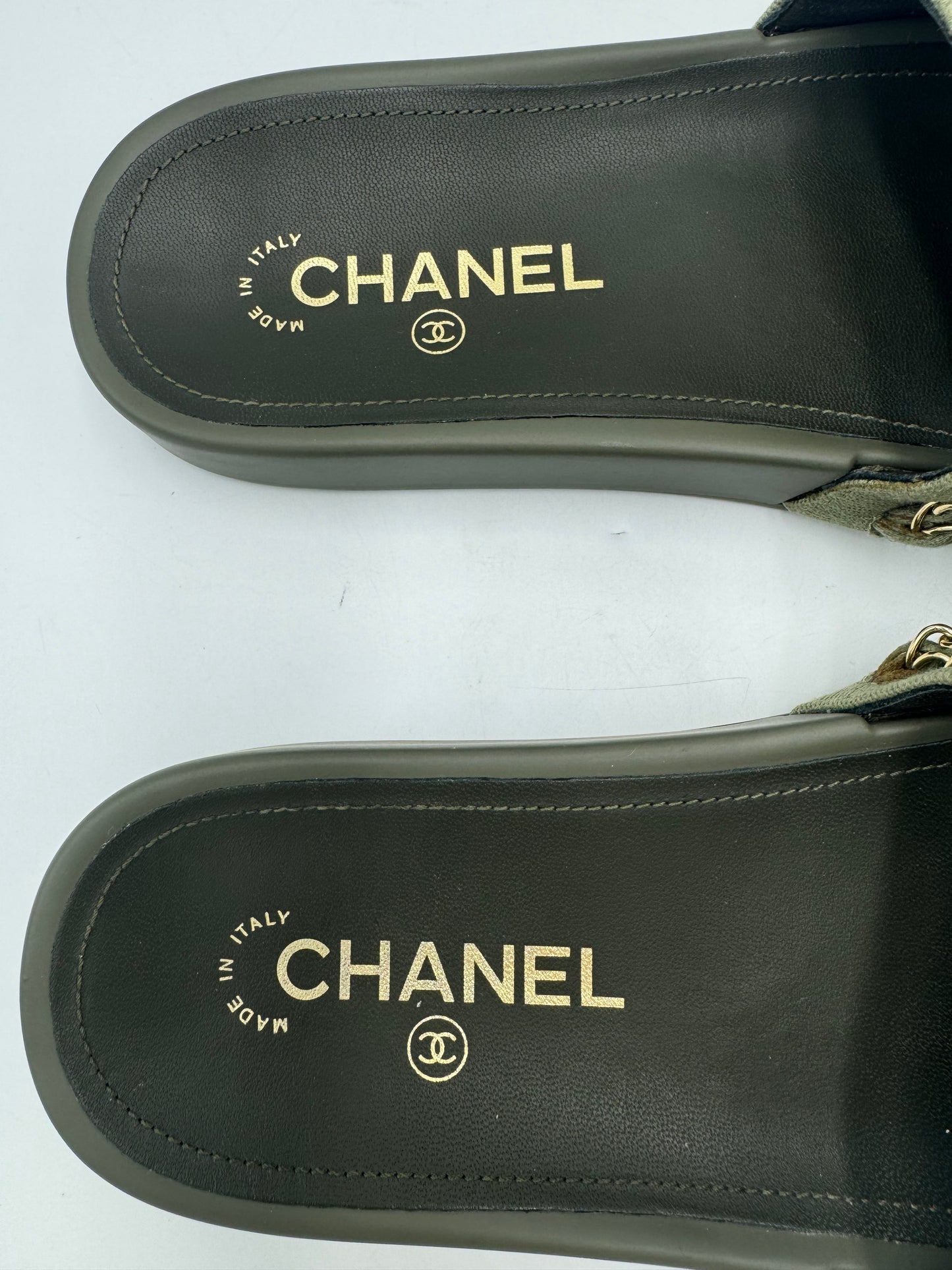 Chanel Tropiconic Luxury Designer Slides / Sandals in Size: 7 (37)