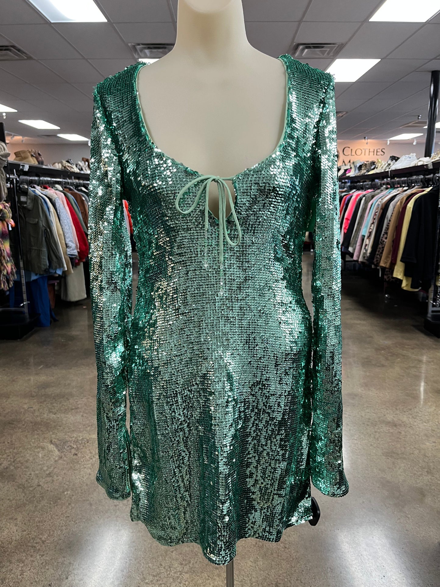 Dress Party Short By Mumu In Green, Size:S
