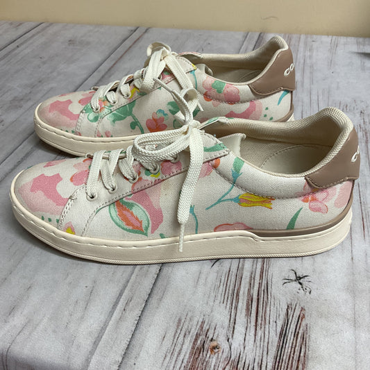 Shoes Designer By Coach In Floral Print, Size:10
