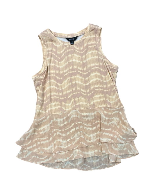 Top Sleeveless By Simply Vera In Orange & Yellow, Size:M