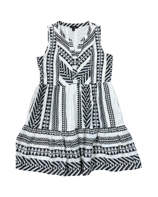 Dress Casual Midi By Tribal In Grey & White, Size:M