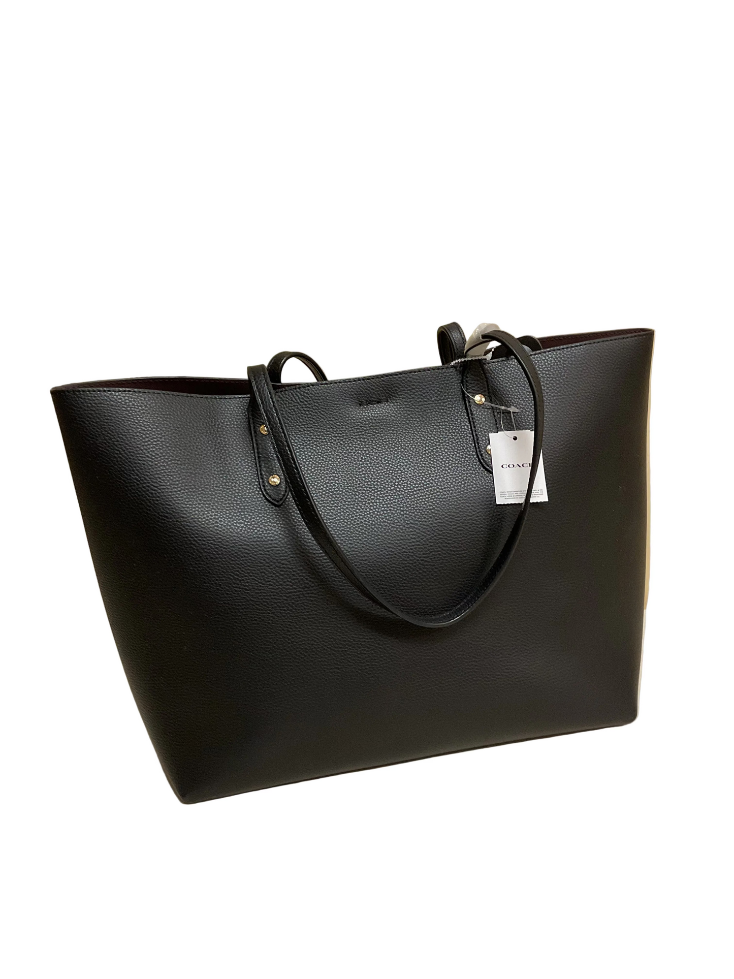 Handbag Designer By Coach In Black, Size:Large