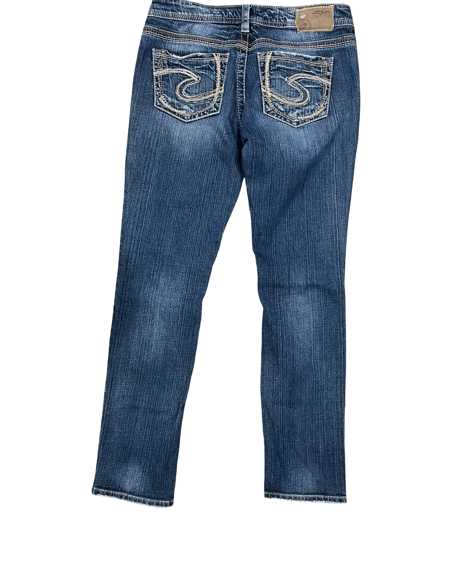Jeans Straight By Silver In Blue Denim, Size:6