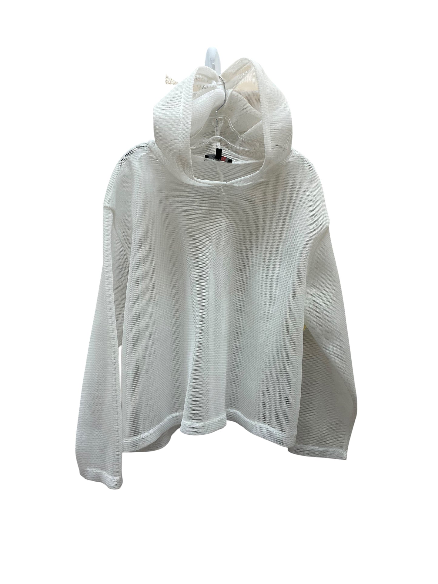 Athletic Sweatshirt Hoodie By Impulsive In White, Size:2X