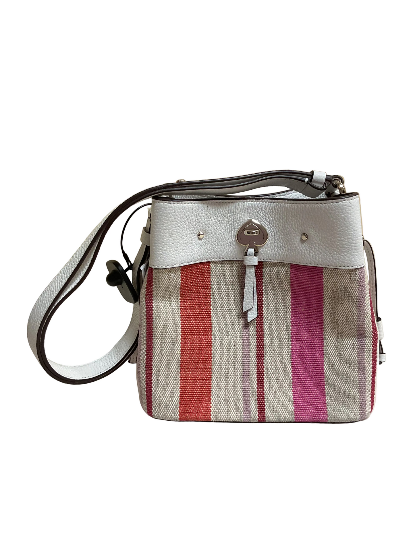 Handbag Designer By Kate Spade In Pink & White, Size:Small