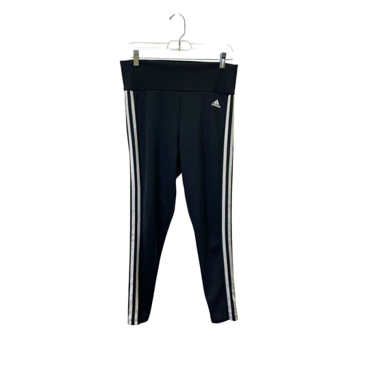 Athletic Leggings By Adidas In Black & White, Size:M