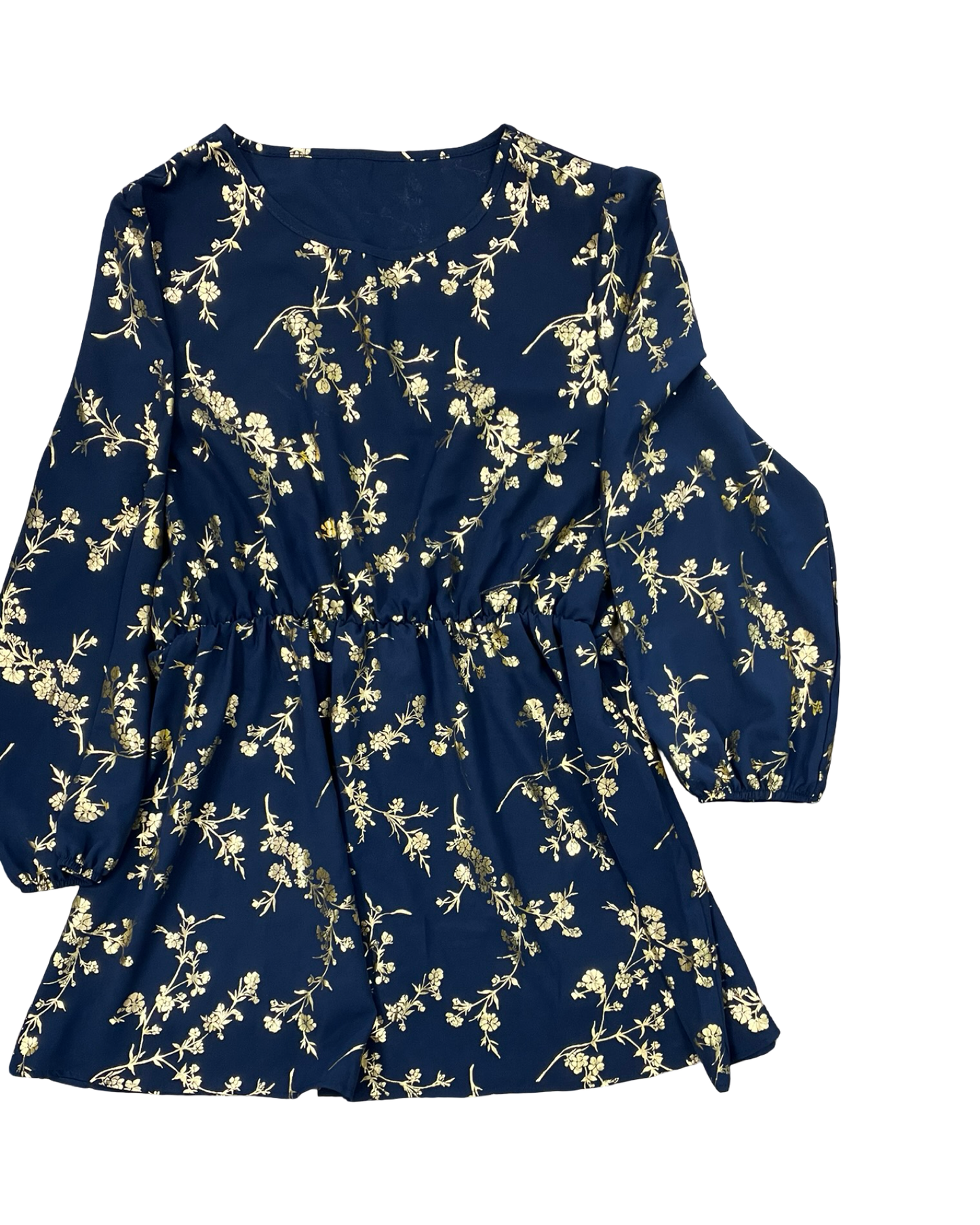 Dress Casual Short By Shein In Blue & Gold, Size:1X