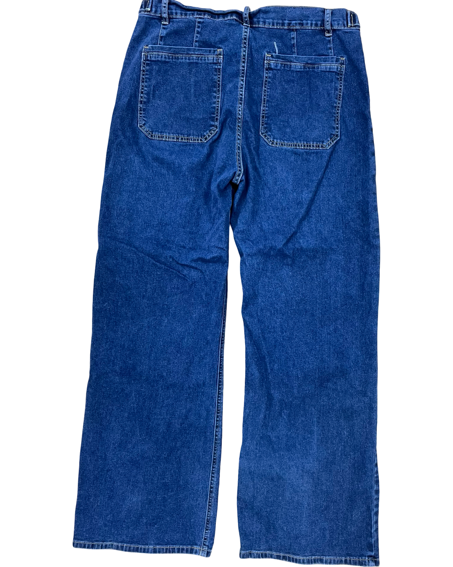 Jeans Wide Leg By Clothes Mentor In Blue Denim, Size:L