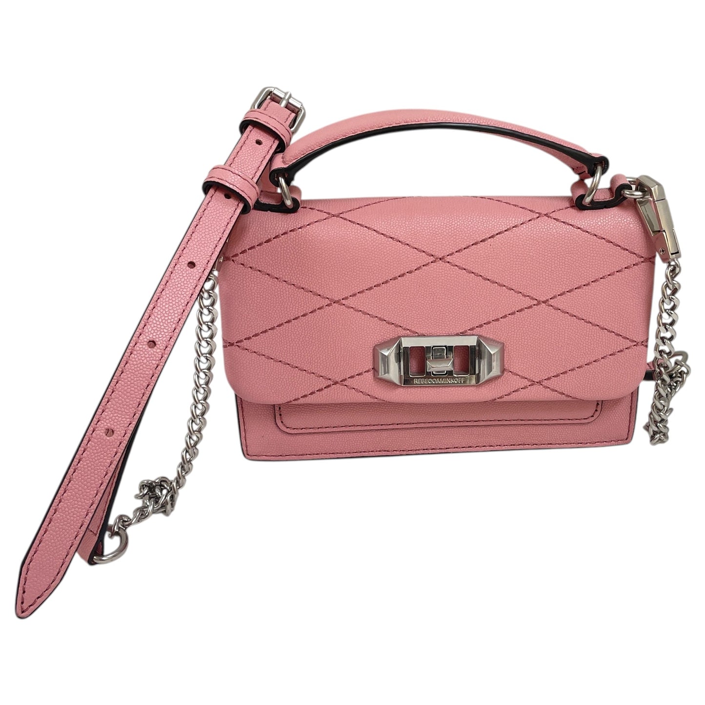 Crossbody Designer By Rebecca Minkoff In Pink, Size:Small