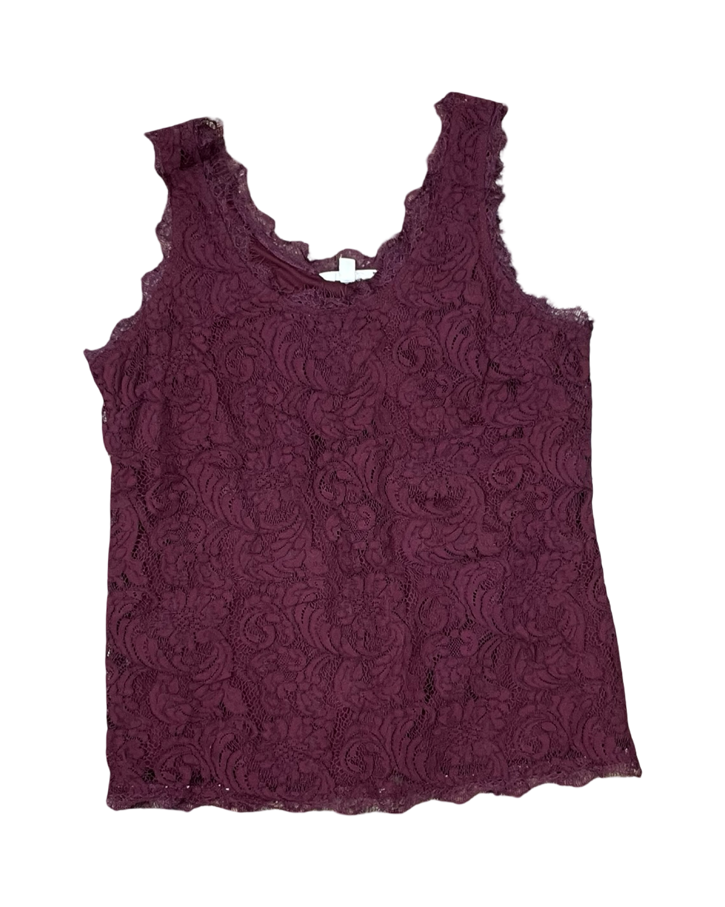 Top Sleeveless By Adiva In Maroon, Size:M