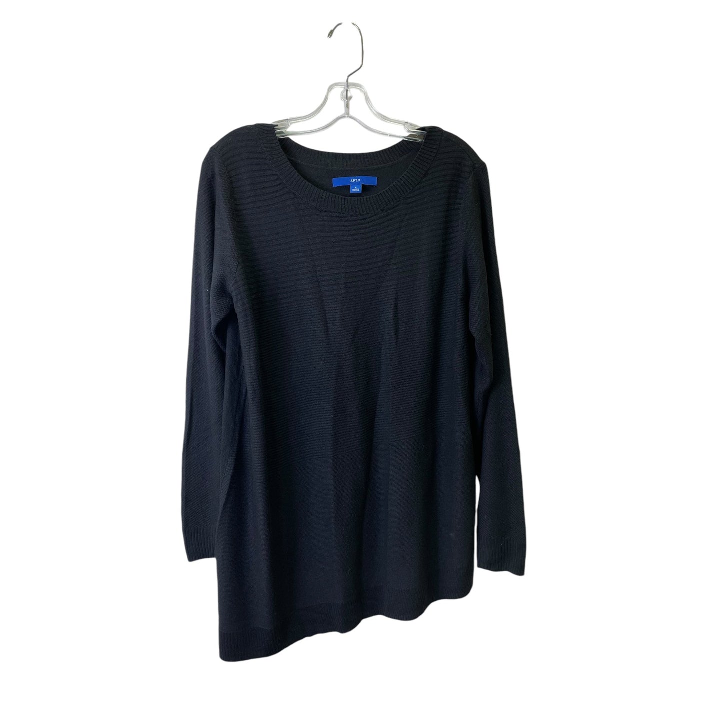 Sweater By Apt 9 In Black, Size:L