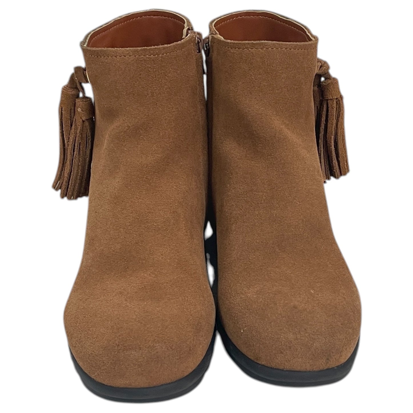 Boots Ankle Flats By Vaneli In Brown, Size:7