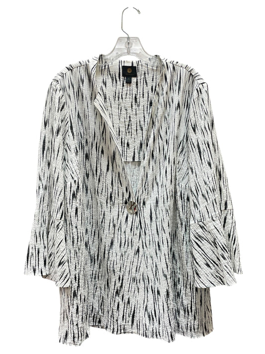 Cardigan By Jm Collections In White, Size:3X