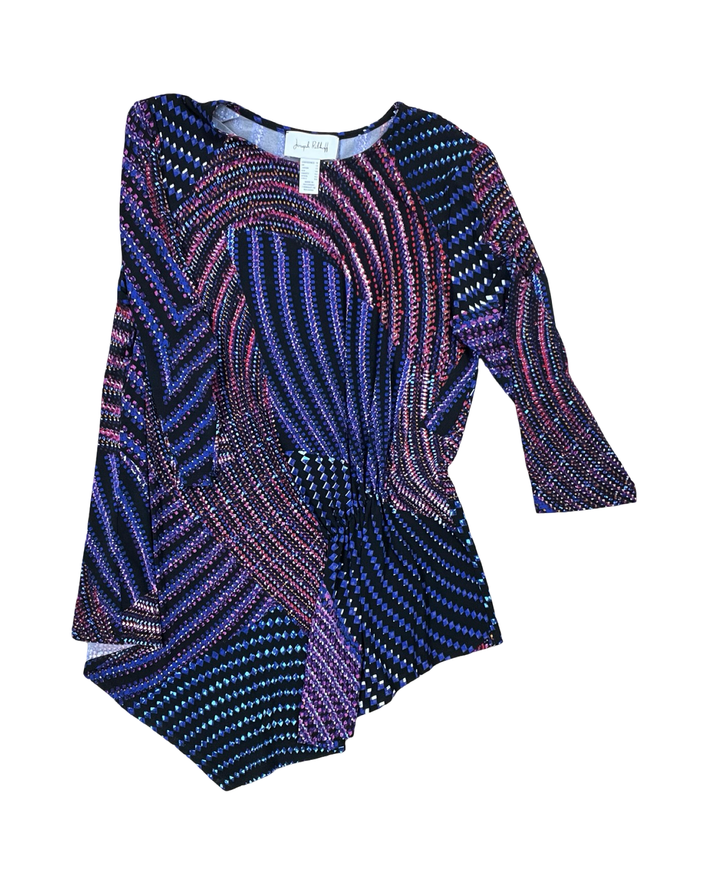 Top Ls By Joseph Ribkoff In Black & Pink, Size:M