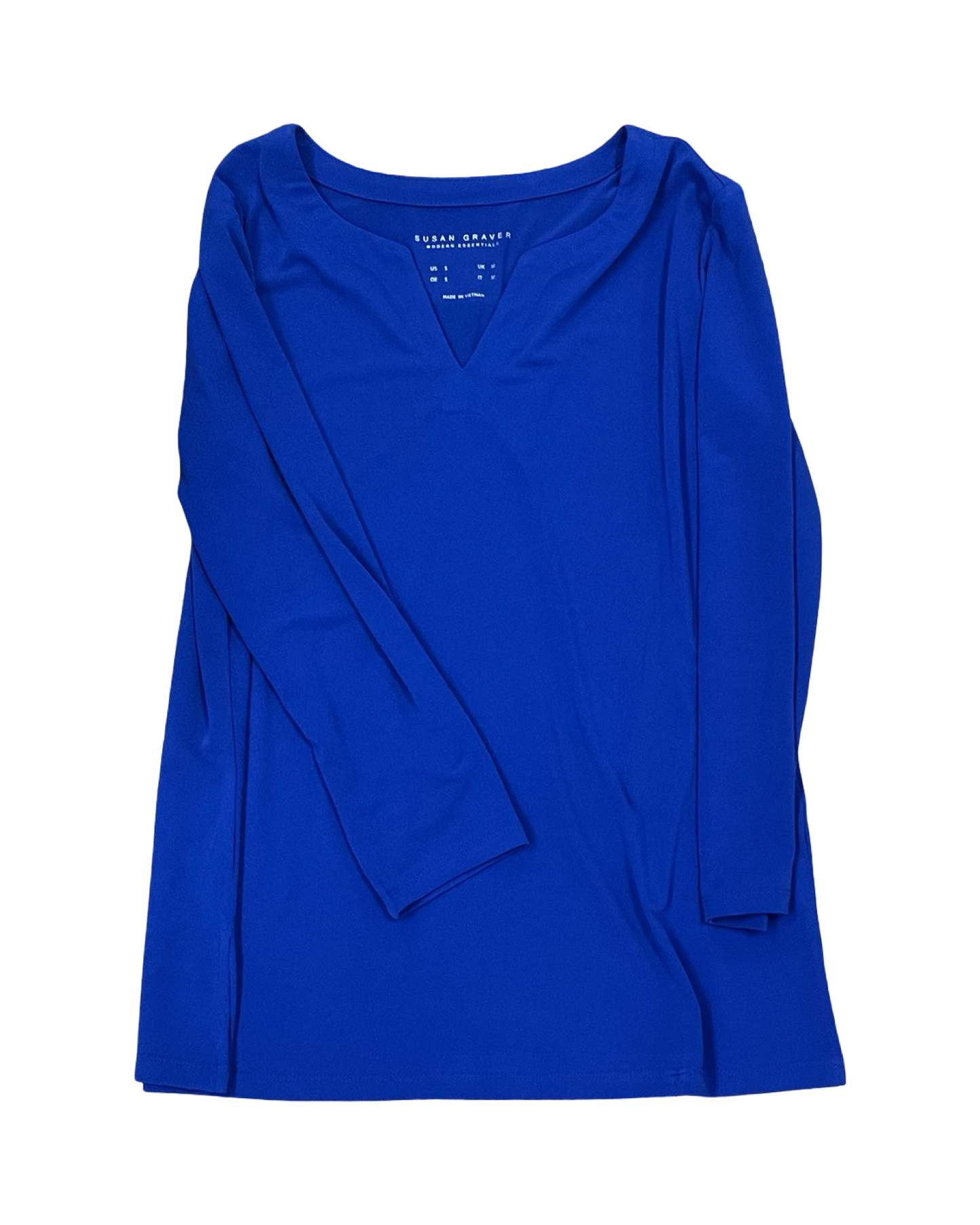 Top Ls By Susan Graver In Blue, Size:S