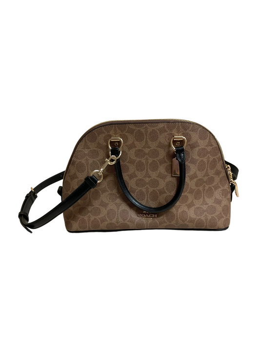 Handbag Designer By Coach In Black & Brown, Size:Medium