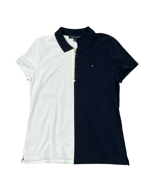 Top Ss By Tommy Hilfiger In Blue & White, Size:L