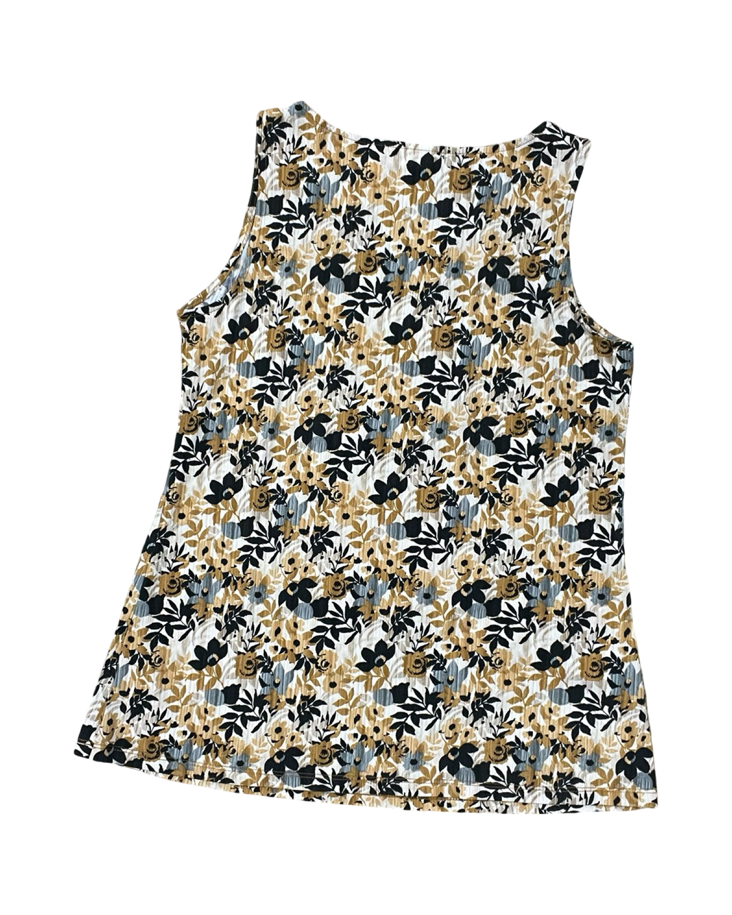 Top Sleeveless By Susan Graver In Gold & Tan, Size:S