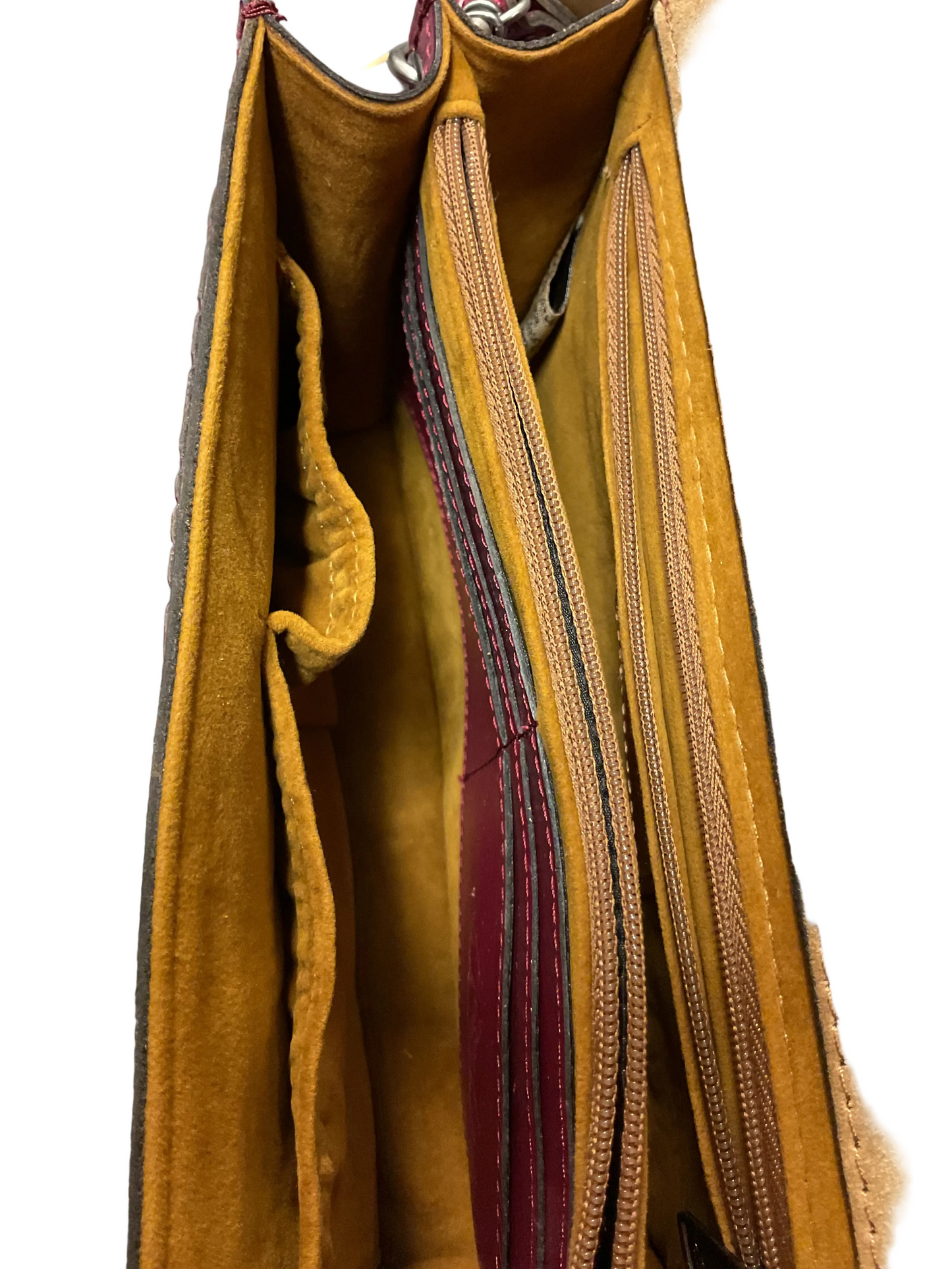 Crossbody Designer By Patricia Nash In Maroon, Size:Medium