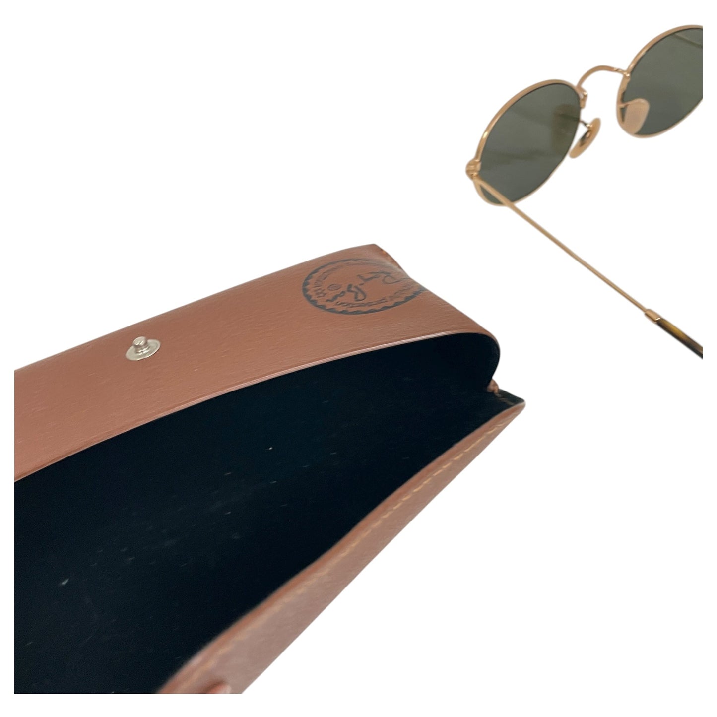 Sunglasses Designer By Ray Ban In Gold