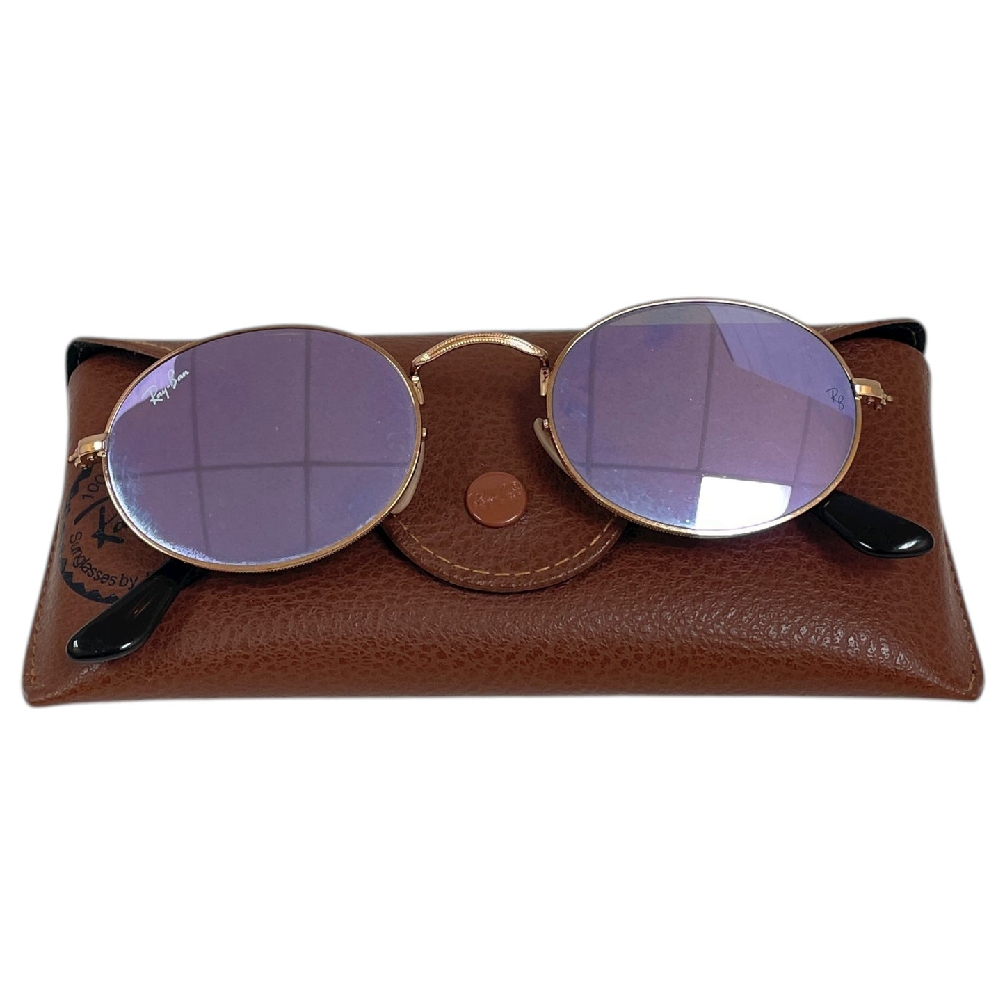 Sunglasses Designer By Ray Ban In Gold
