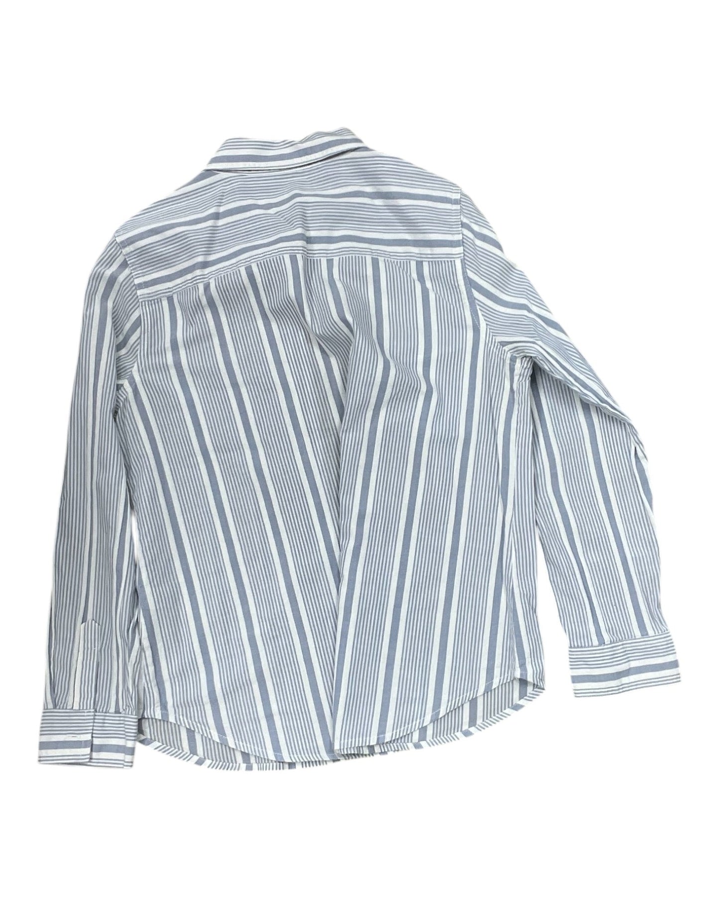 Blouse Ls By Christopher And Banks In Blue & White, Size:Sp