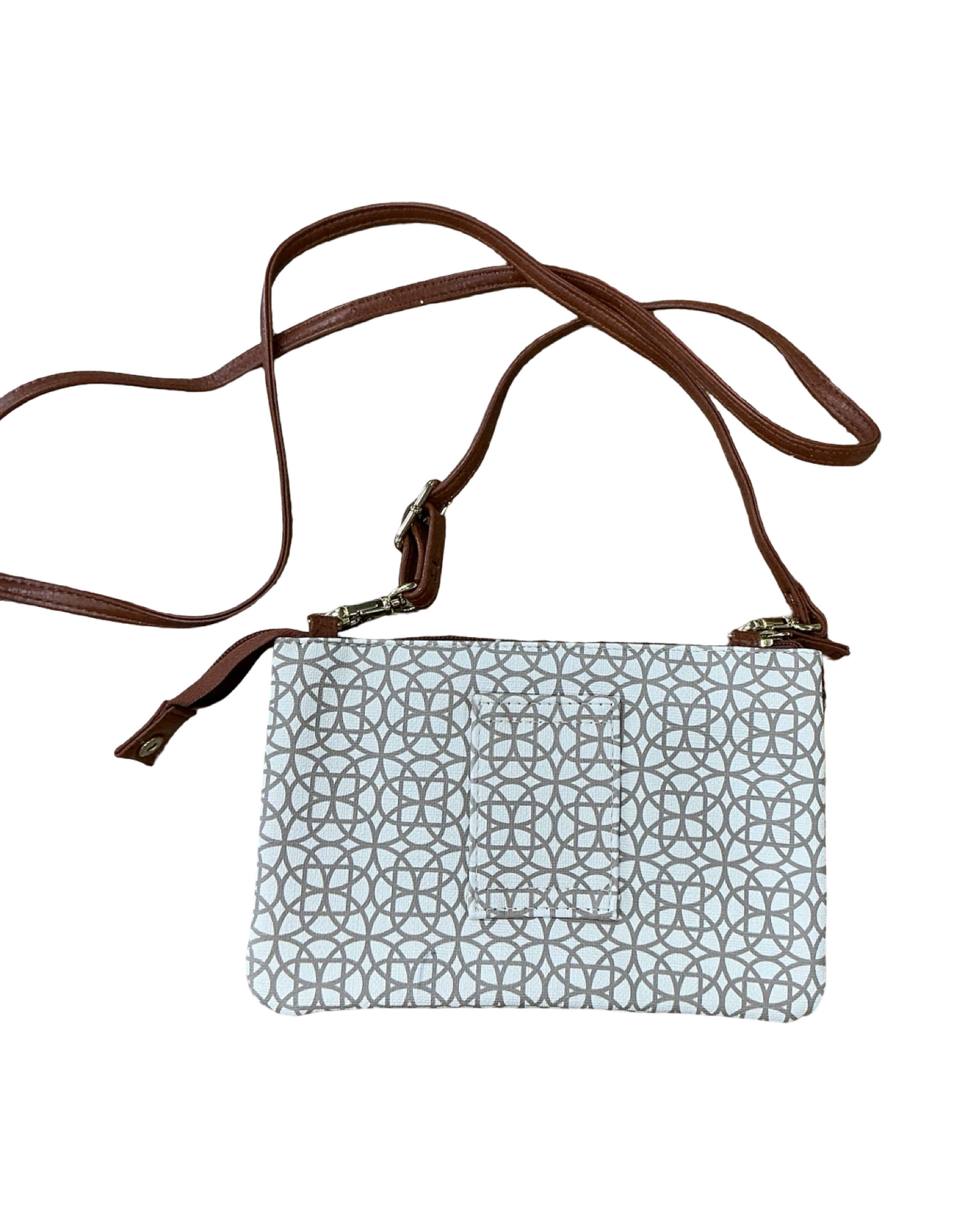 Crossbody By Clothes Mentor In Brown & Tan, Size:Small